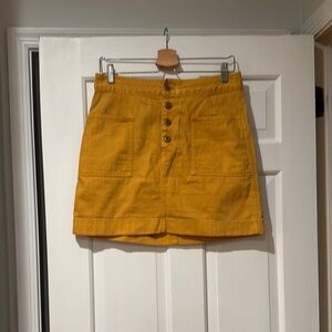 Gap Mustard Yellow Button-Front Skirt